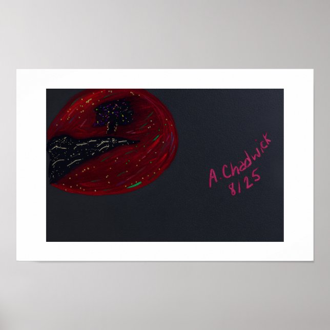 Blood Moonlit Night Square Poster (Front)