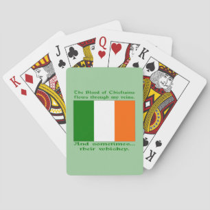 Blood of Chieftains Flows Veins Sometimes Whiskey Poker Cards