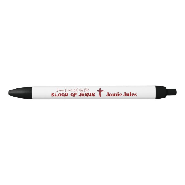 Blood of Jesus Cross Personalized Pen (Front)