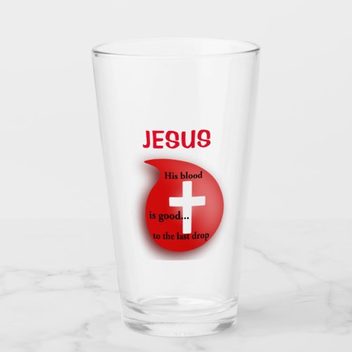 BLOOD of Jesus Customize It add name or initials Glass
