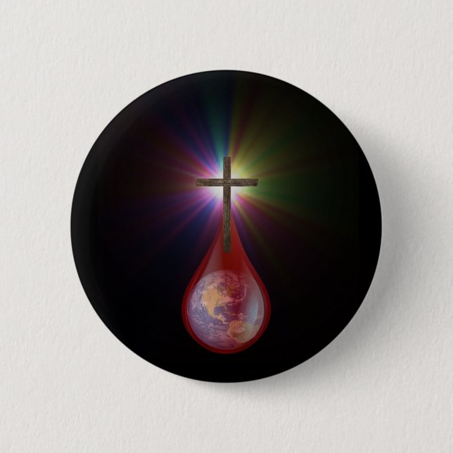 Blood of Jesus Pinback Button (Front)