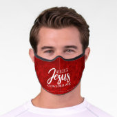 Blood of Jesus (textured) Premium Face Mask (Worn)