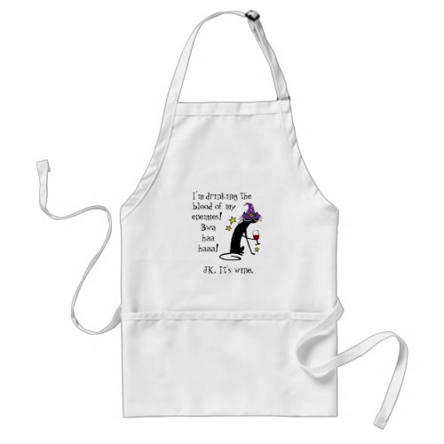 Blood of My Enemies JK Wine Black Cat Adult Apron