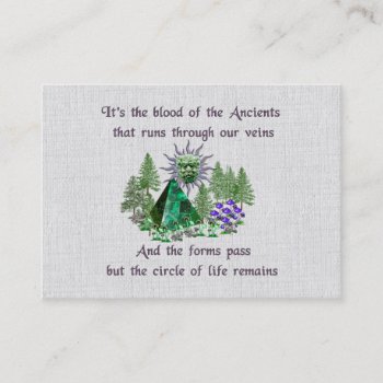 Blood Of The Ancients Business Card by orsobear at Zazzle
