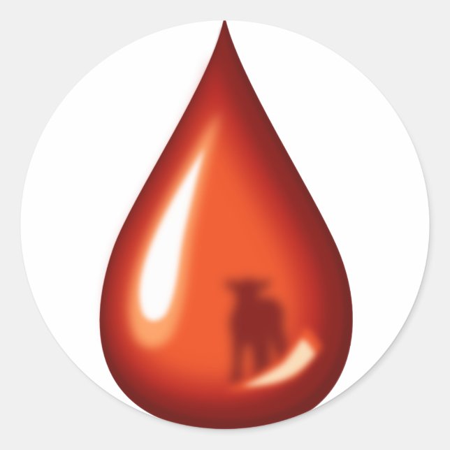 Blood of the Lamb- Jesus Classic Round Sticker (Front)