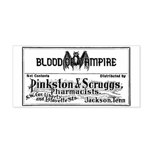 Blood of Vampire _ Vintage Apothecary Label  Rubber Stamp