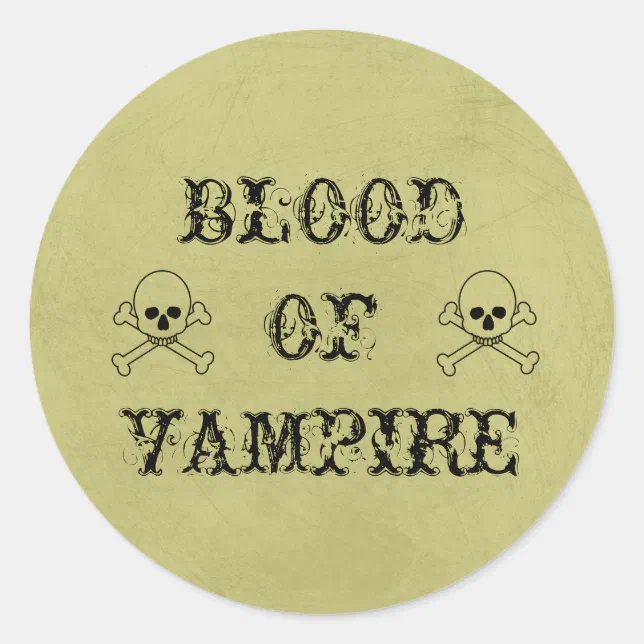 Blood Of Vampire Vintage Halloween Potion Label | Zazzle