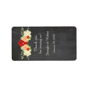 Blood Orange Chalkboard Wedding Lip Balm Label