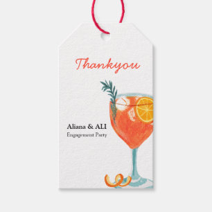 Blood orange cocktail Mexican Bridal Fiesta Gift Tags