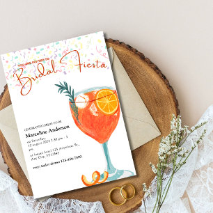Blood Orange Cocktail Mexican Bridal Fiesta Invitation