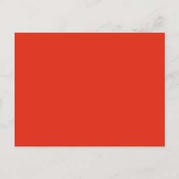 Blood Orange Red Solid Trend Color Background Postcard by SilverSpiral at Zazzle