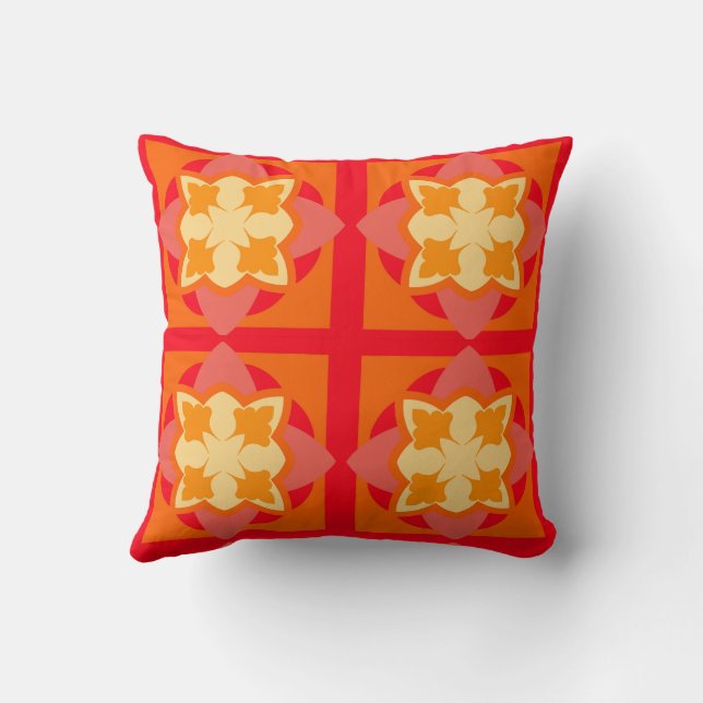 Blood Orange Reversable Throw Pillow (Back)