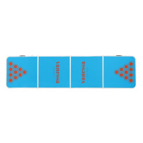 Blood Orange Reverse Minimal Modern Classic Name Beer Pong Table