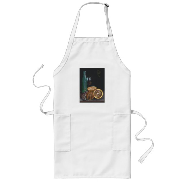 Blood Oranges Long Apron (Front)