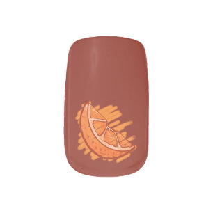 Blood Oranges on red Minx Nail Wraps