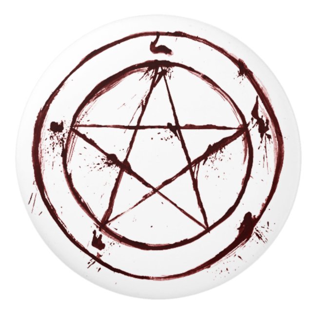 blood pentagram door knob (Front)
