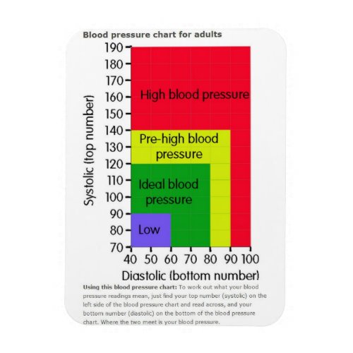 BLOOD PRESSURE CHART MAGNET