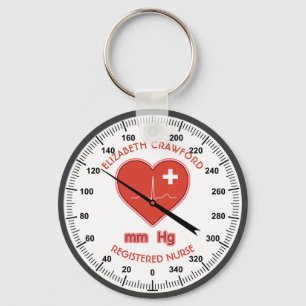 Blood Pressure Monitor Nurse Doctor Health Care Keychain