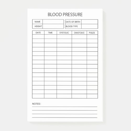 Blood Pressure Post_it Notes