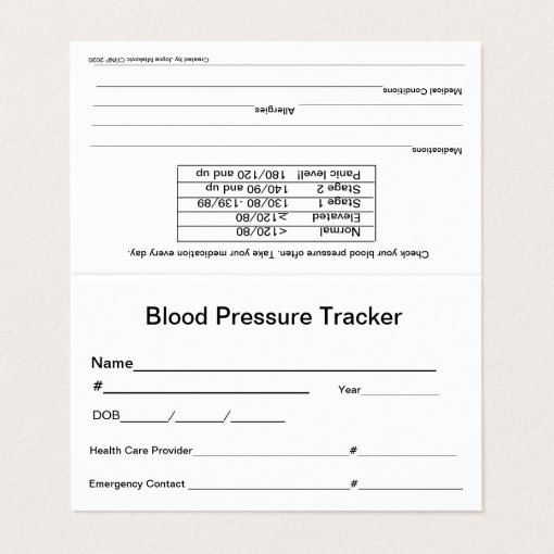 Blood Pressure Wallet Card Zazzle