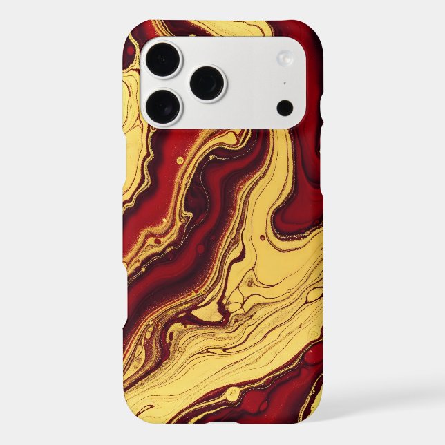 Blood Red and Gold mixture of colors iPhone Case (Back)