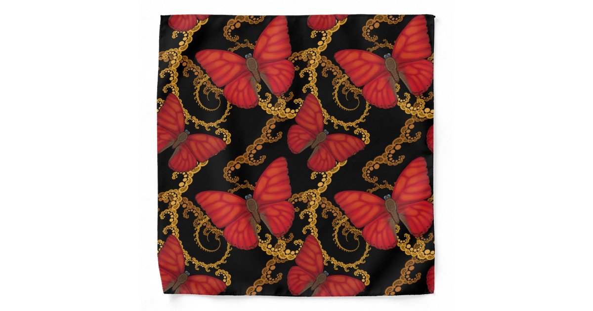 The Handkerchief Red Butterfly, Scarf Top