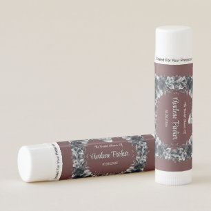 Blood Red Gothic Black Floral Bridal Shower Lip Balm