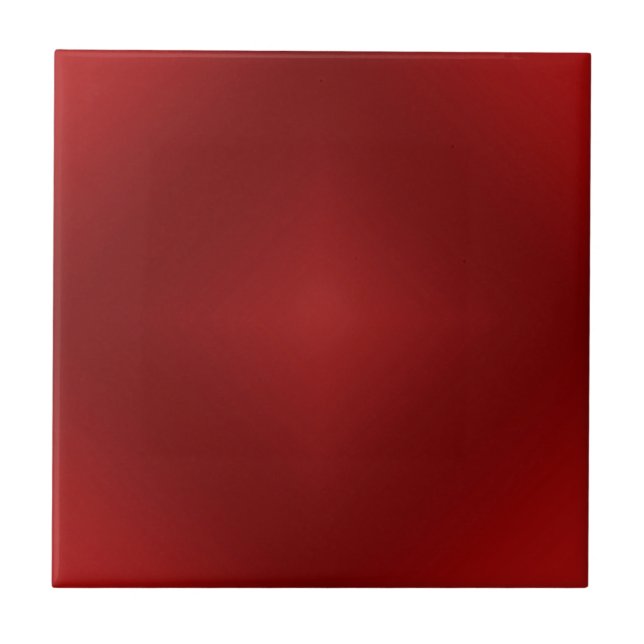 Blood Red Gradient - Customized Dark Red Template Ceramic Tile (Front)