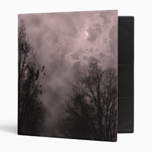 Blood Red Haunted Sky with Ravens Binder