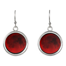 Blood Red Moon Earrings