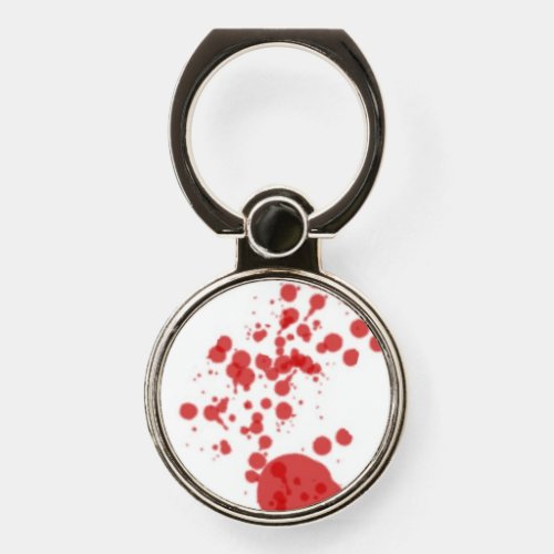 Blood Red Paint Splatter Abstract Phone Ring Stand