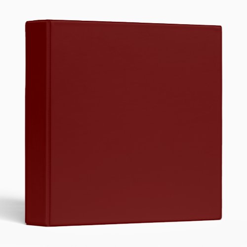 Blood red solid color   3 ring binder