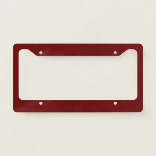 Blood red solid color   license plate frame