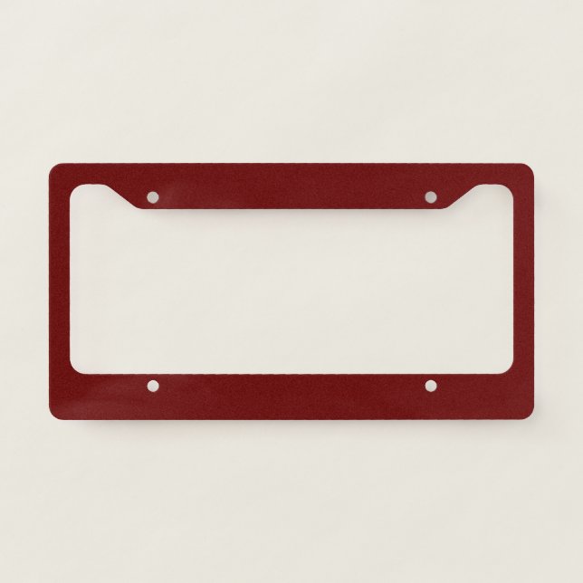 Blood red (solid color)   license plate frame (Front)