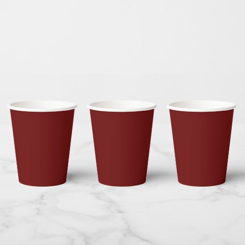 Blood red solid color   paper cups