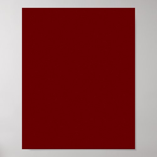 Blood red solid color   poster