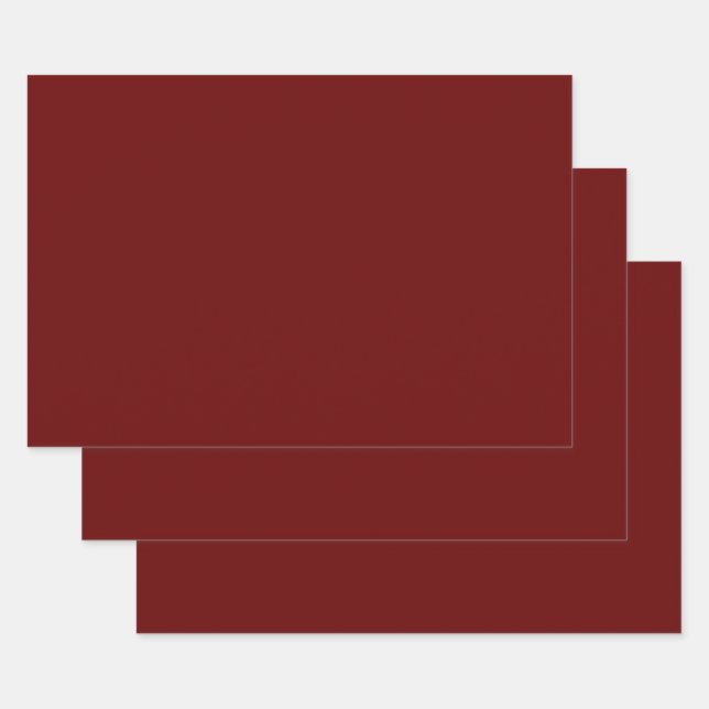 Blood red (solid color)   wrapping paper sheets (Set)