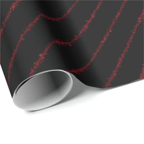 Blood Red Splatter Pinstripes Wrapping Paper