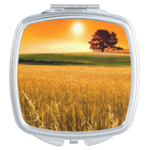 Blood-Red Sunset Compact Mirror