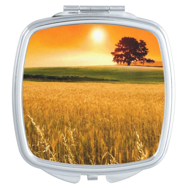 Blood-Red Sunset Compact Mirror (Front)