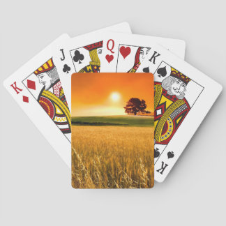 Blood-Red Sunset Poker Cards