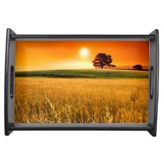 Blood-Red Sunset Serving Tray