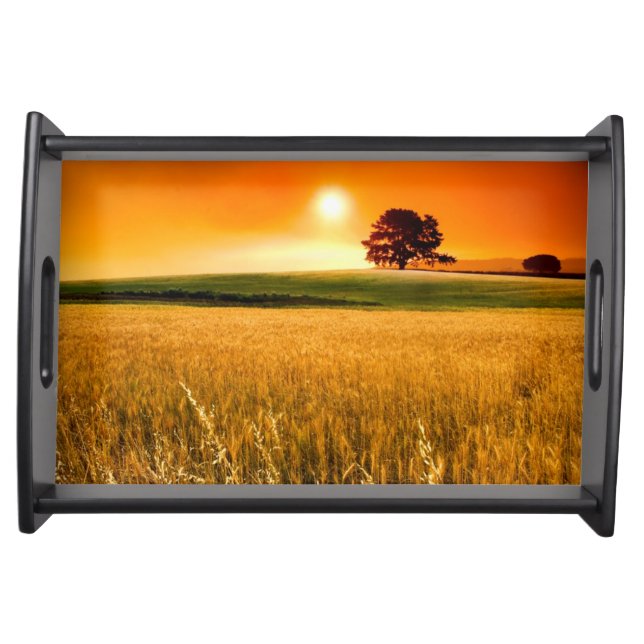 Blood-Red Sunset Serving Tray (Front)