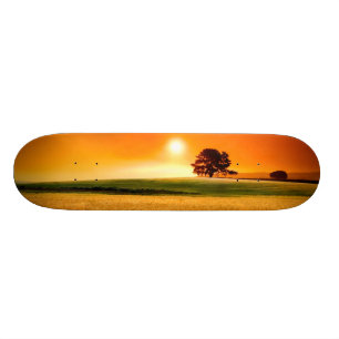 Blood-Red Sunset Skateboard Deck