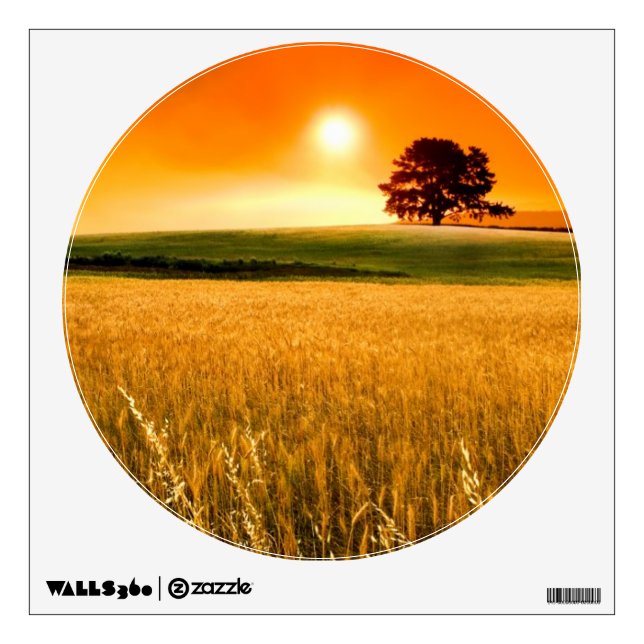 Blood-Red Sunset Wall Sticker (Front)