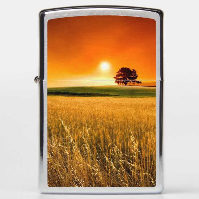 Blood-Red Sunset Zippo Lighter (Front)