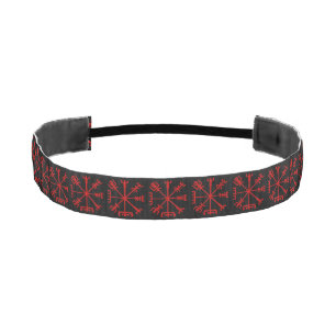 Blood Red Vegvísir (Viking Compass) Athletic Headband