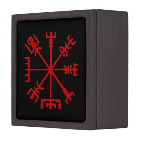 Blood Red Vegvsir Viking Compass Gift Box