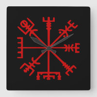 Blood Red Vegvísir (Viking Compass)