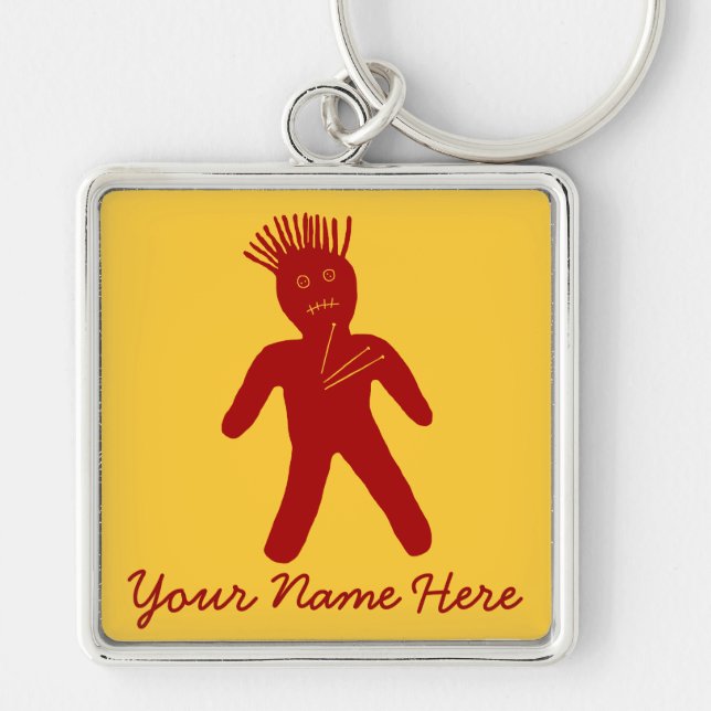 Blood Red Voodoo Doll Keychain (Front)